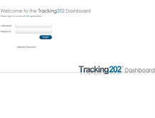 Tablet Screenshot of dashboard.tracking202.com